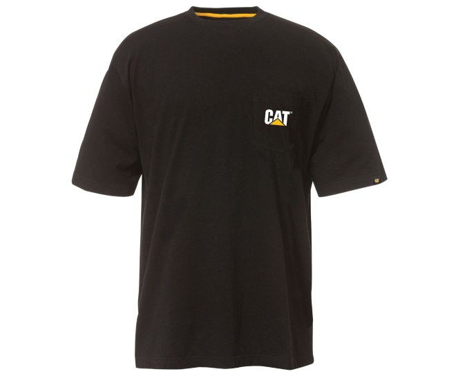 Caterpillar Trademark Pocket Tricko Panske Čierne | SK-UXING2150