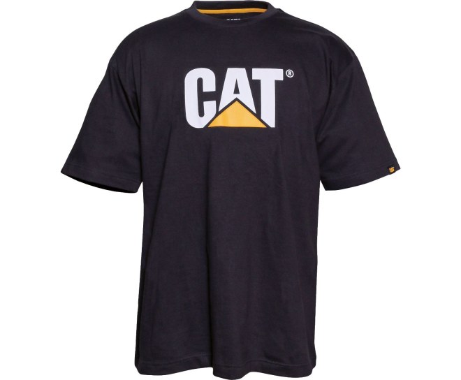 Caterpillar Trademark Tricko Panske Čierne | SK-LOPZU6108